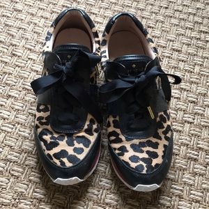 Kate spade leopard hair-calf sneakers
